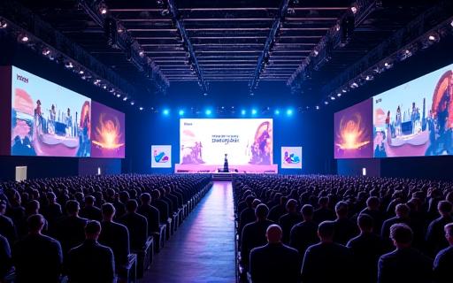 大規模な企業カンファレンスの会場